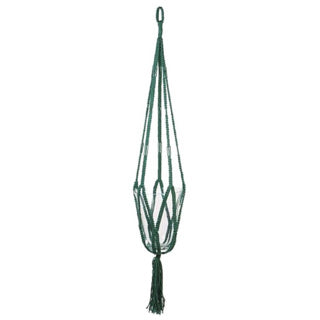 In the mood collectie pothouder donker groen macrame 110 cm