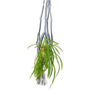 In the mood collectie pothouder blauw macrame 110 cm