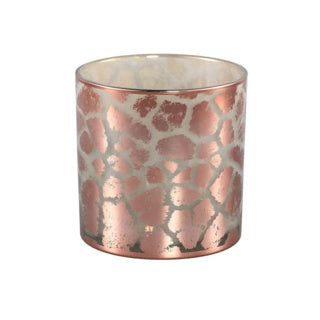 Windlichte giraffeprint roze 15 cm