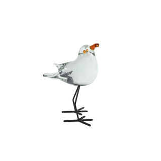 Sculptuur seagull op voet 12x8,5x16cm | 2 stuks
