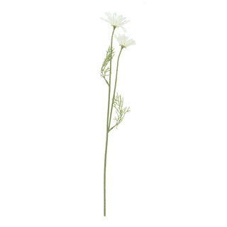 Kunstbloem madeliefje witte zijde 56 cm