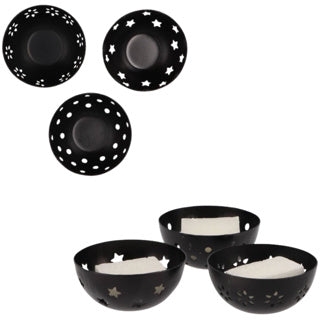 Delichte geurblokjeshouder amber metaal 7,5 cm