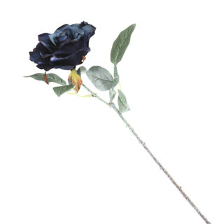 Ptmd kunstbloem classy rose donkerblauw 62 cm | 12 stuks