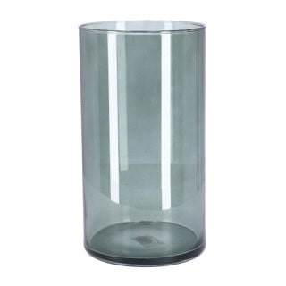 No brand vaas levi cylinder dark grey transp. h30 d16 | 2 stuks