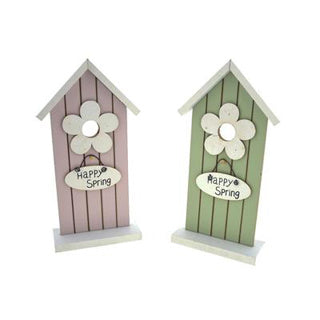 Vogelhuis happy spring 26 cm assorti | 2 stuks