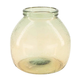 Vaas gerecycled glas ø21x20 cm beige