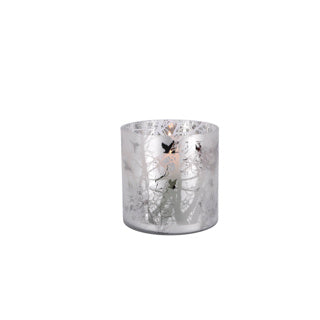 Ptmd theelichthouder wintery wit xl 15 cm