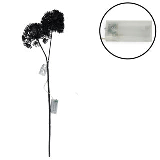 Kunstbloem heracleum countryfield led zwart 75 cm