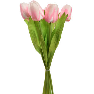 Tulpboeket 7 stuks 35 cm roze