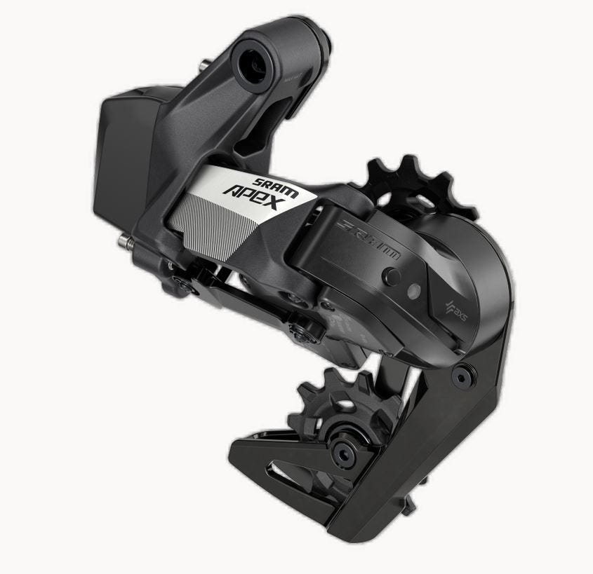 Sram achterderailleur achterderailleur apex xplr axs d1 max 44t 12-speed (geen accu)