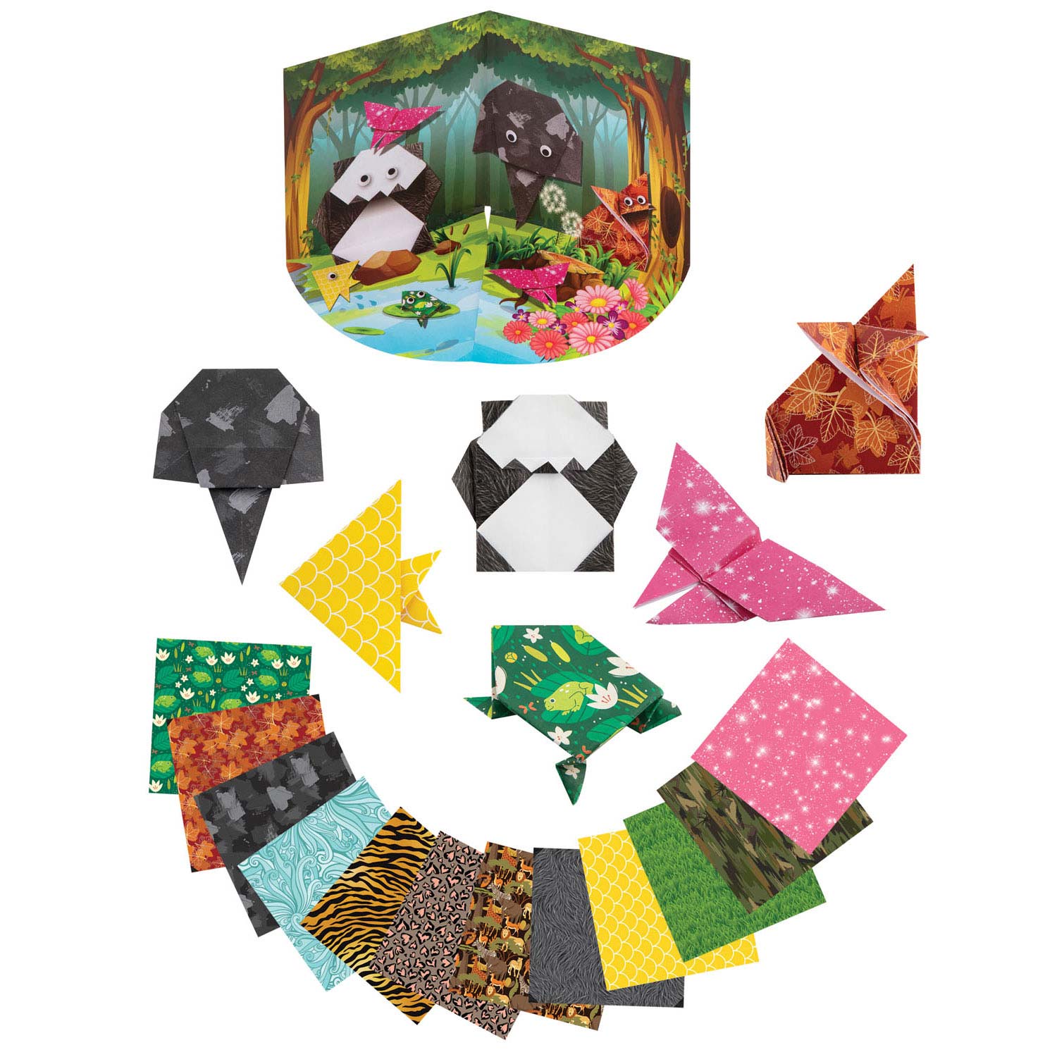 Creatieve ambachtsgroep origami vouwen dieren