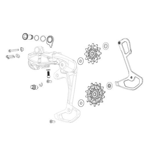 Sram derailleurbeschermer gx eagle batterij lever t-type