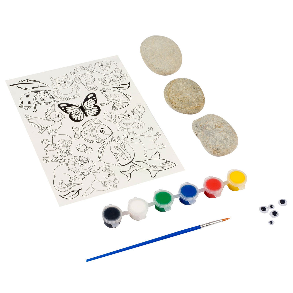 Creatieve ambachtsgroep stenen schilderen