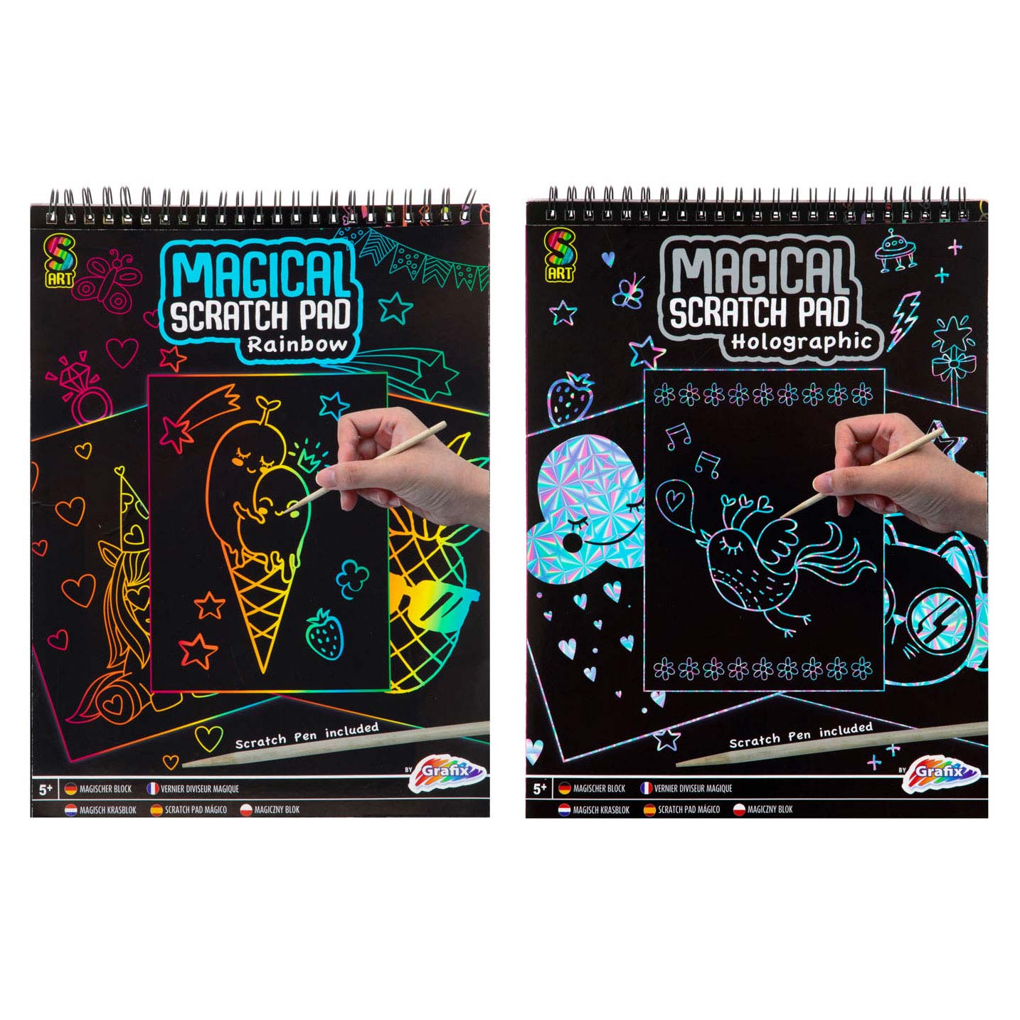 Grafix magisch scratch blok a4