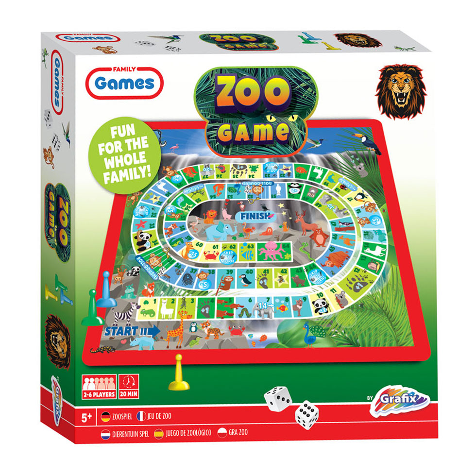 Grafische ganzenbord dierentuin