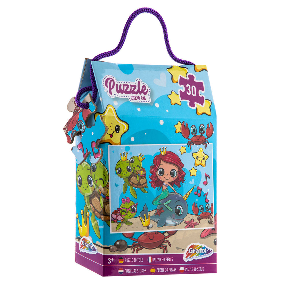 Creatieve knutselgroep puzzel zeemeermin, 30st.