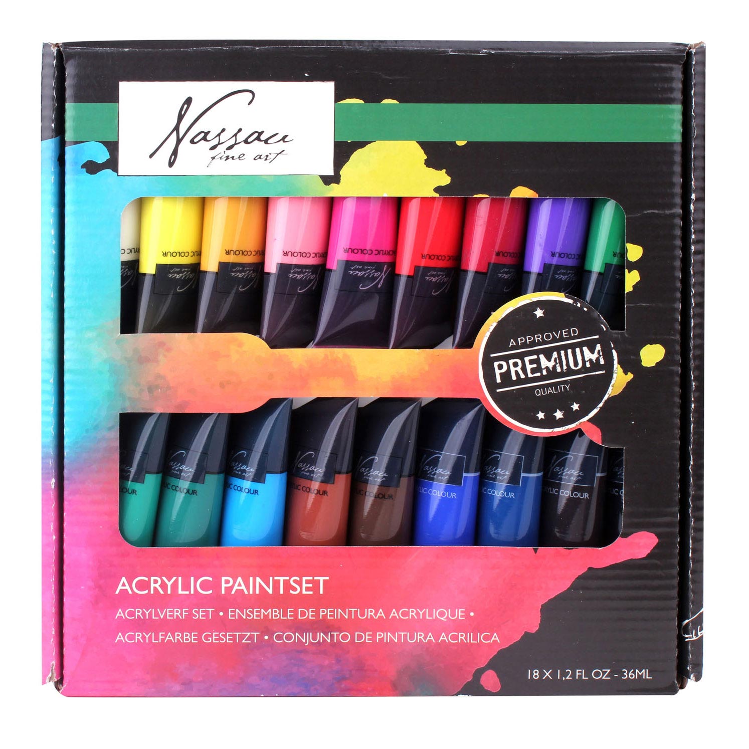 Acrylverf, 18 x 36 ml