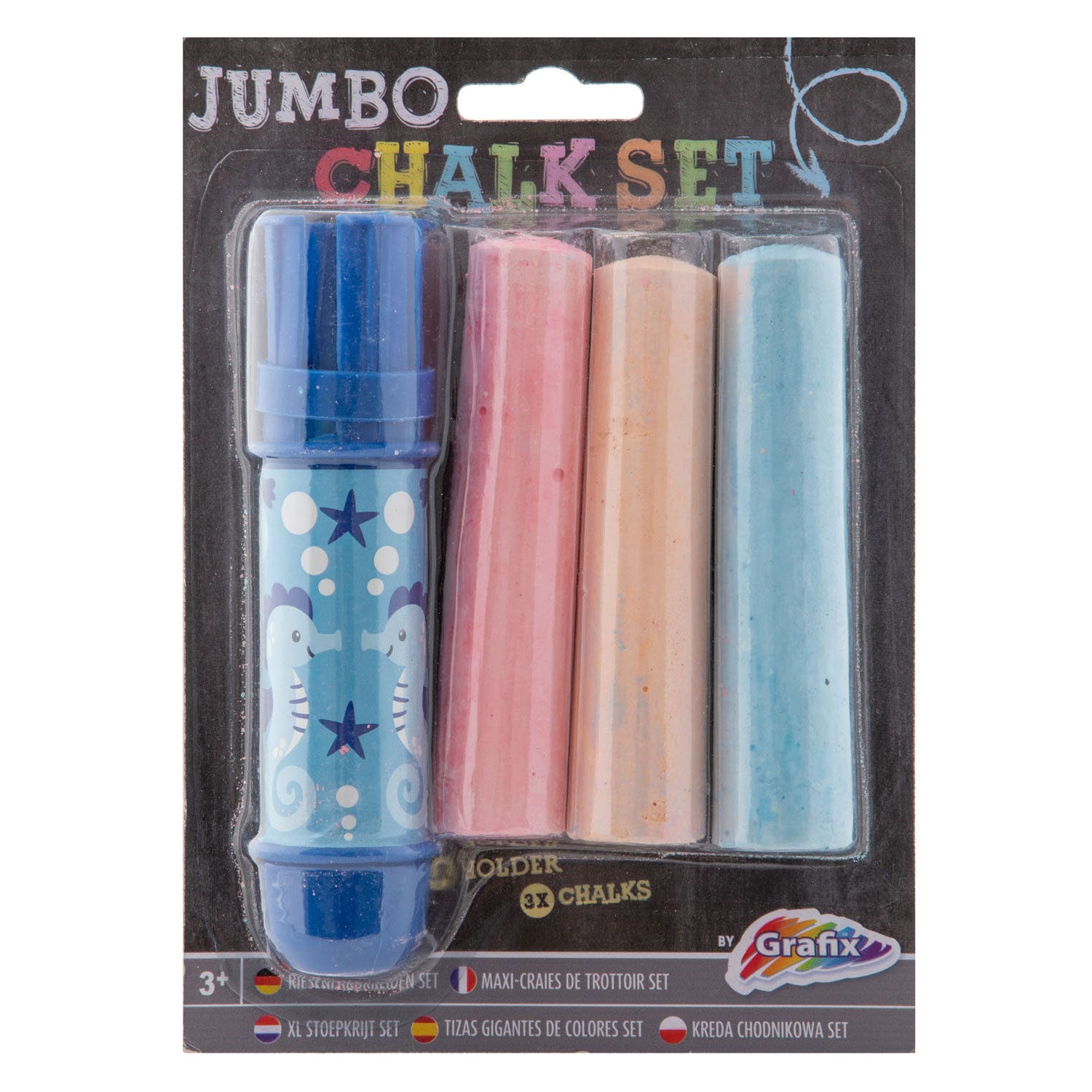 Creatieve ambachtsgroep jumbo krijthouder + krijt, 3st.