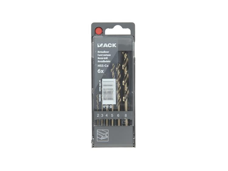 Mack 1065485 - metaalboor hss co5% din 338 set 6-delig 2-8mm | 5 stuks
