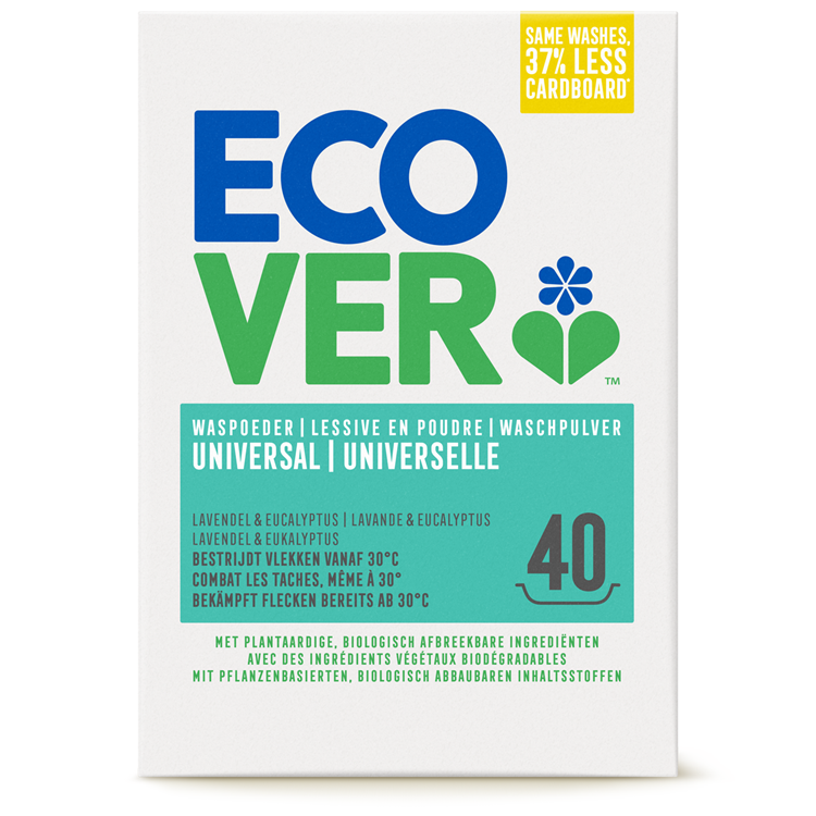 Ecover 1067366 - waspoeder universal 3kg | 4 stuks