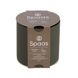 Spaas glow geurkaars 2-wiek 55u - fonkelende aanraking