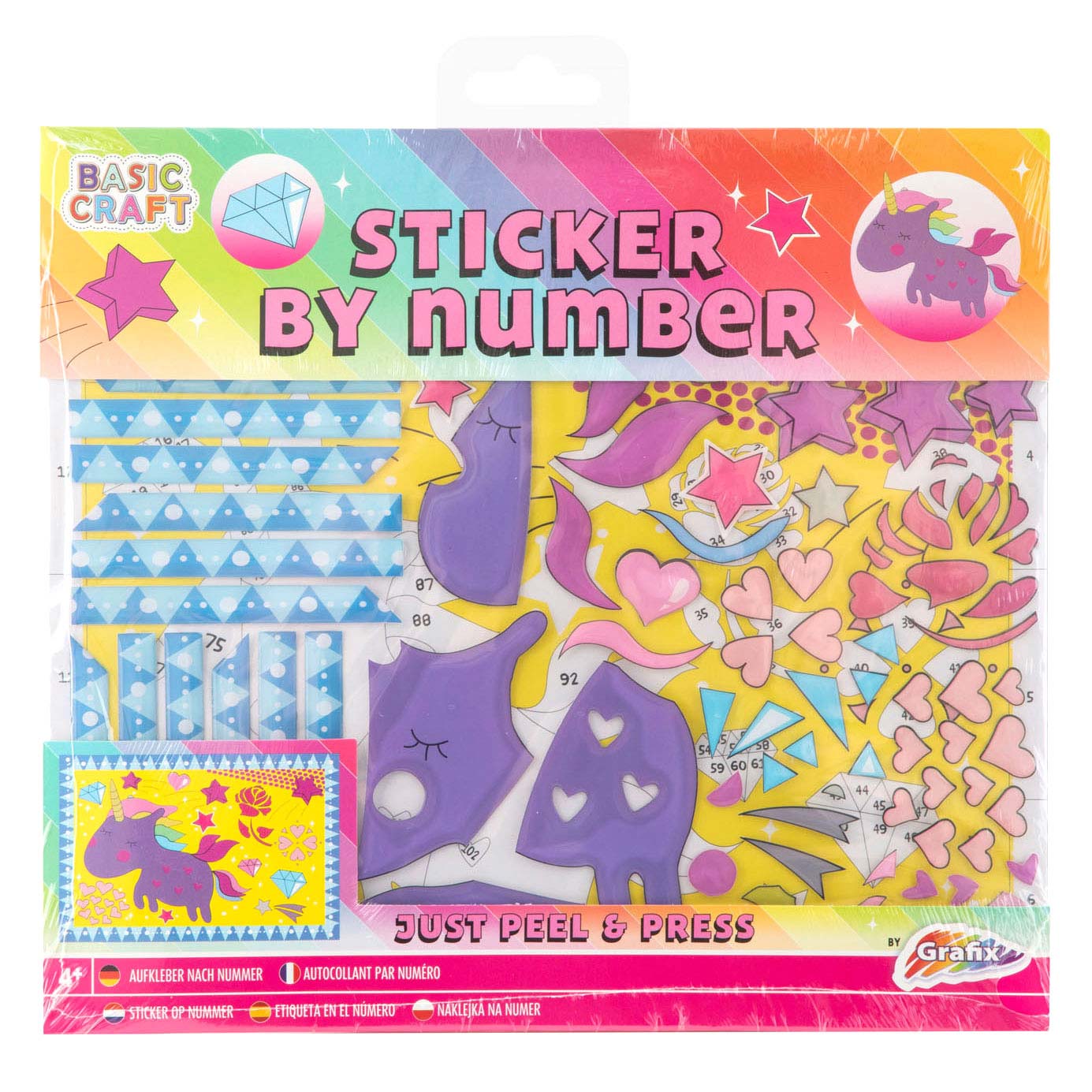 Stickers op Nummer - Eenhoorn