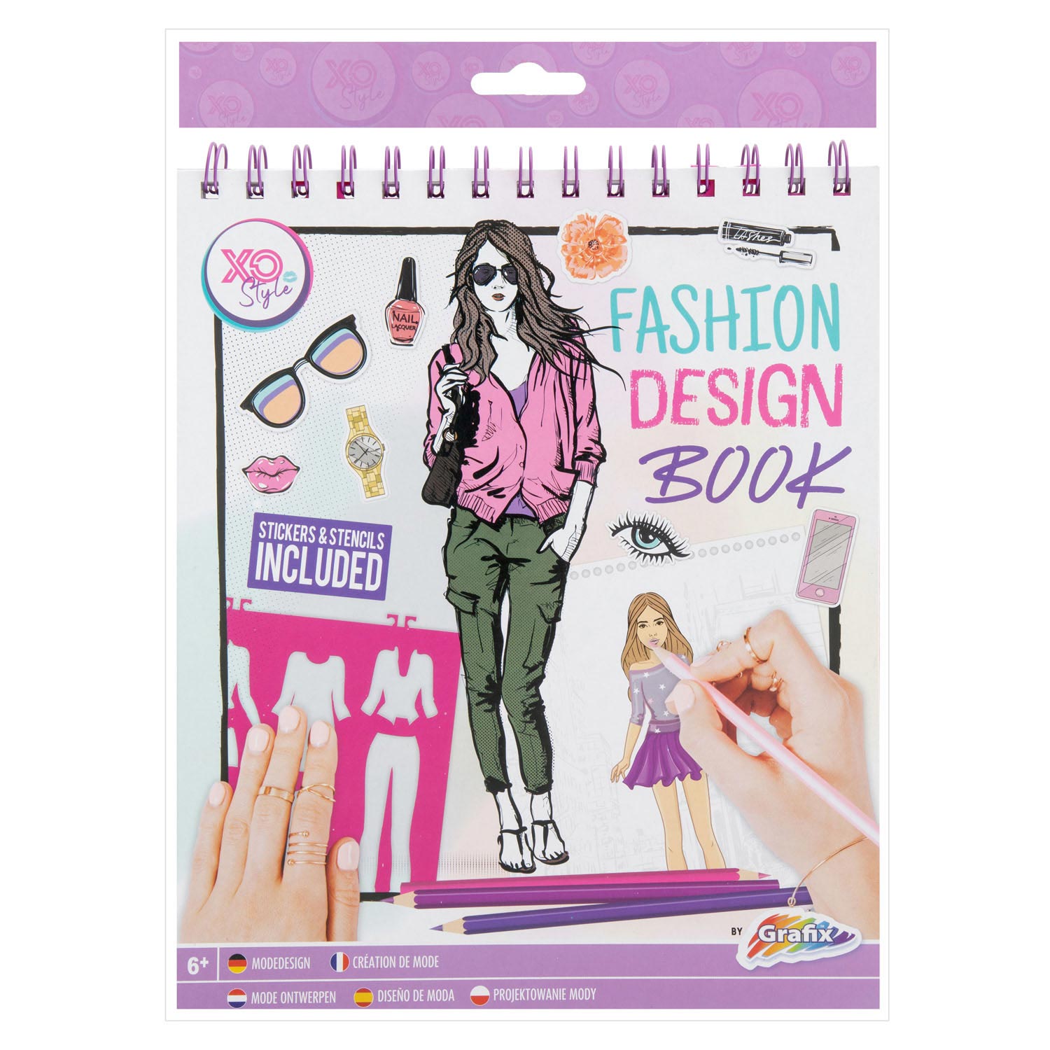 Grafix modeontwerp stickerboek + sjablonen