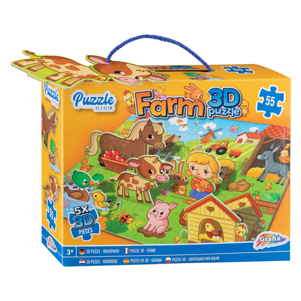 Grafix 3D floor puzzle farm, 55 pcs.
