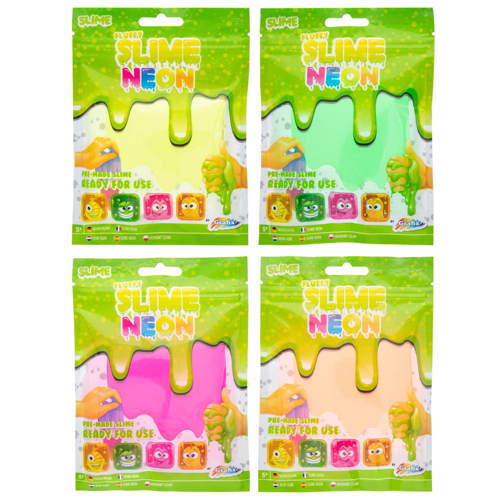 Grafix neon fluffy slijm
