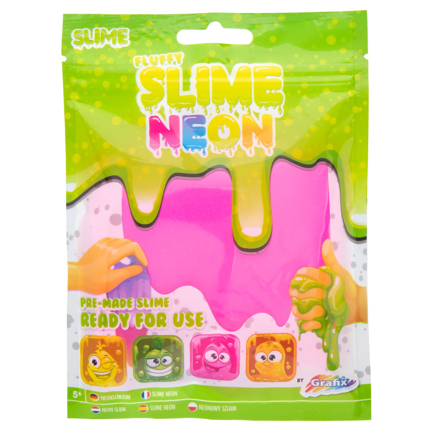 Fluffy slime neon kleuren 4 assorti | 24 stuks