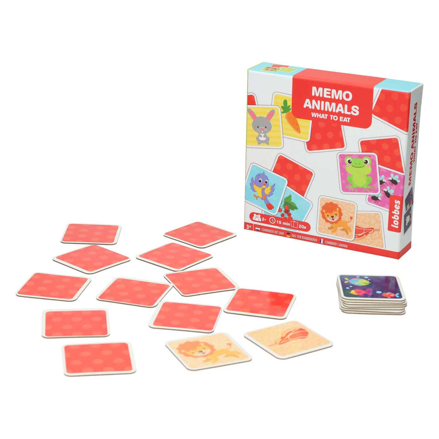 Lobbes memo spel - dier eten