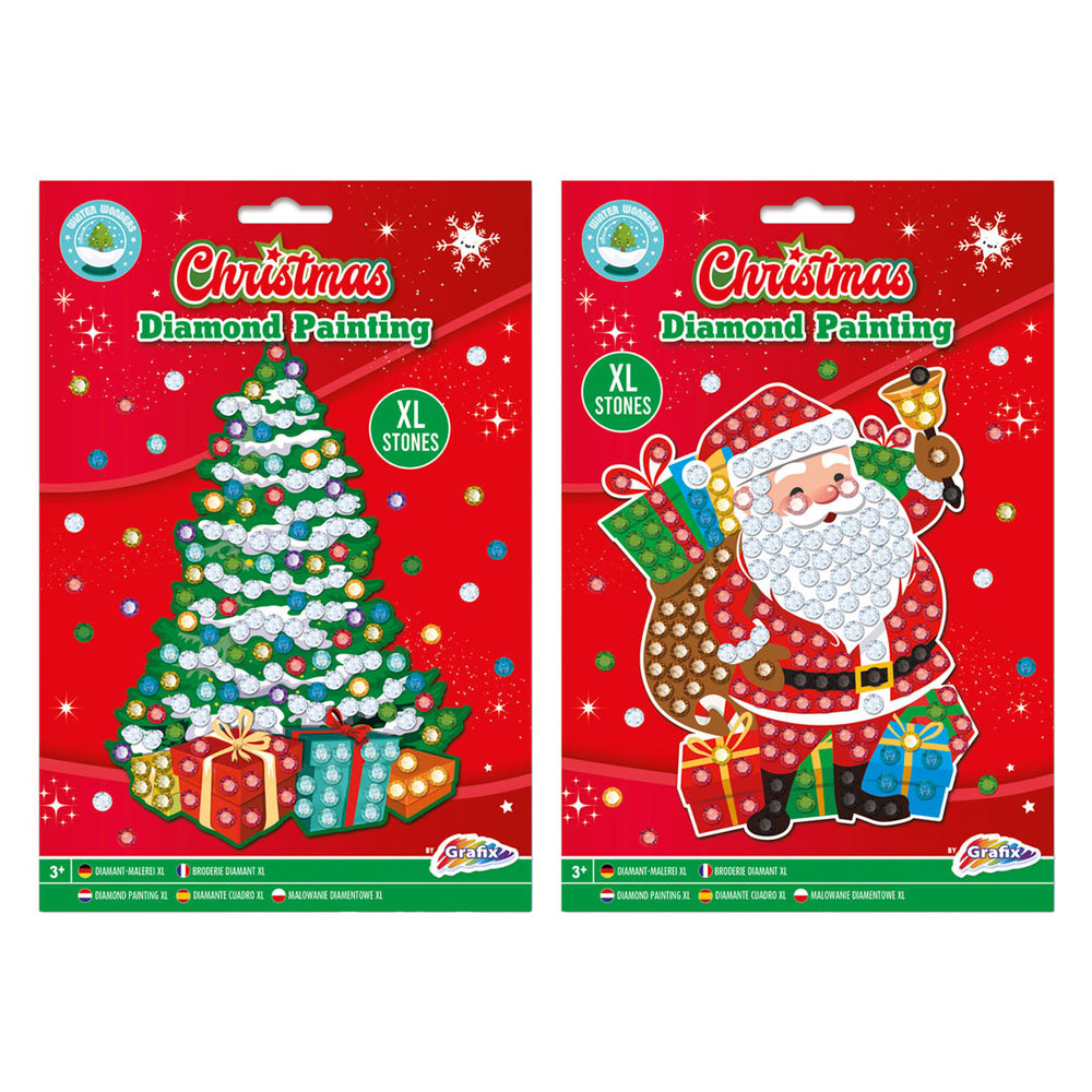 Grafix diamond painting kerst a5