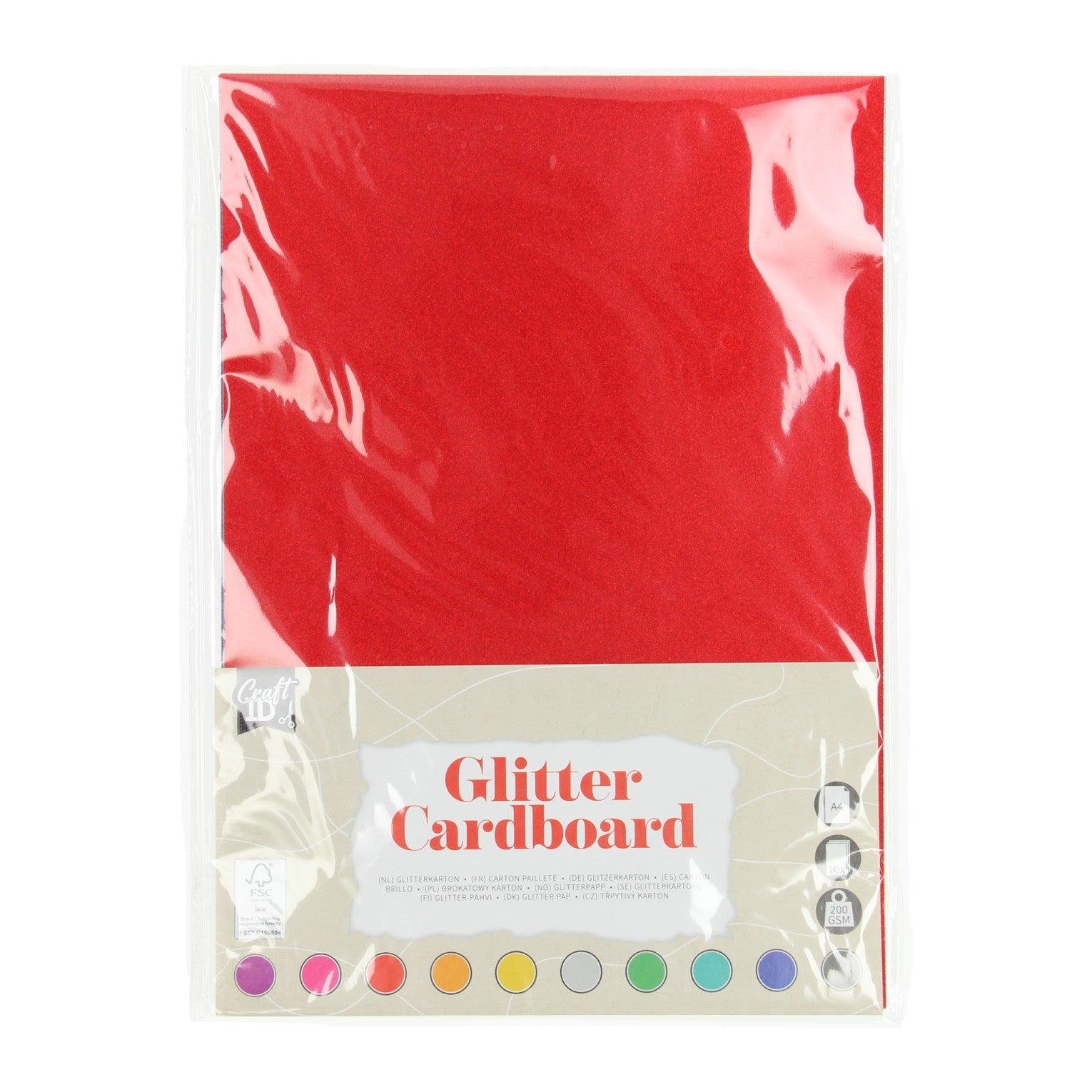 Creative Craft Group Glitterkarton A4, 10 inch
