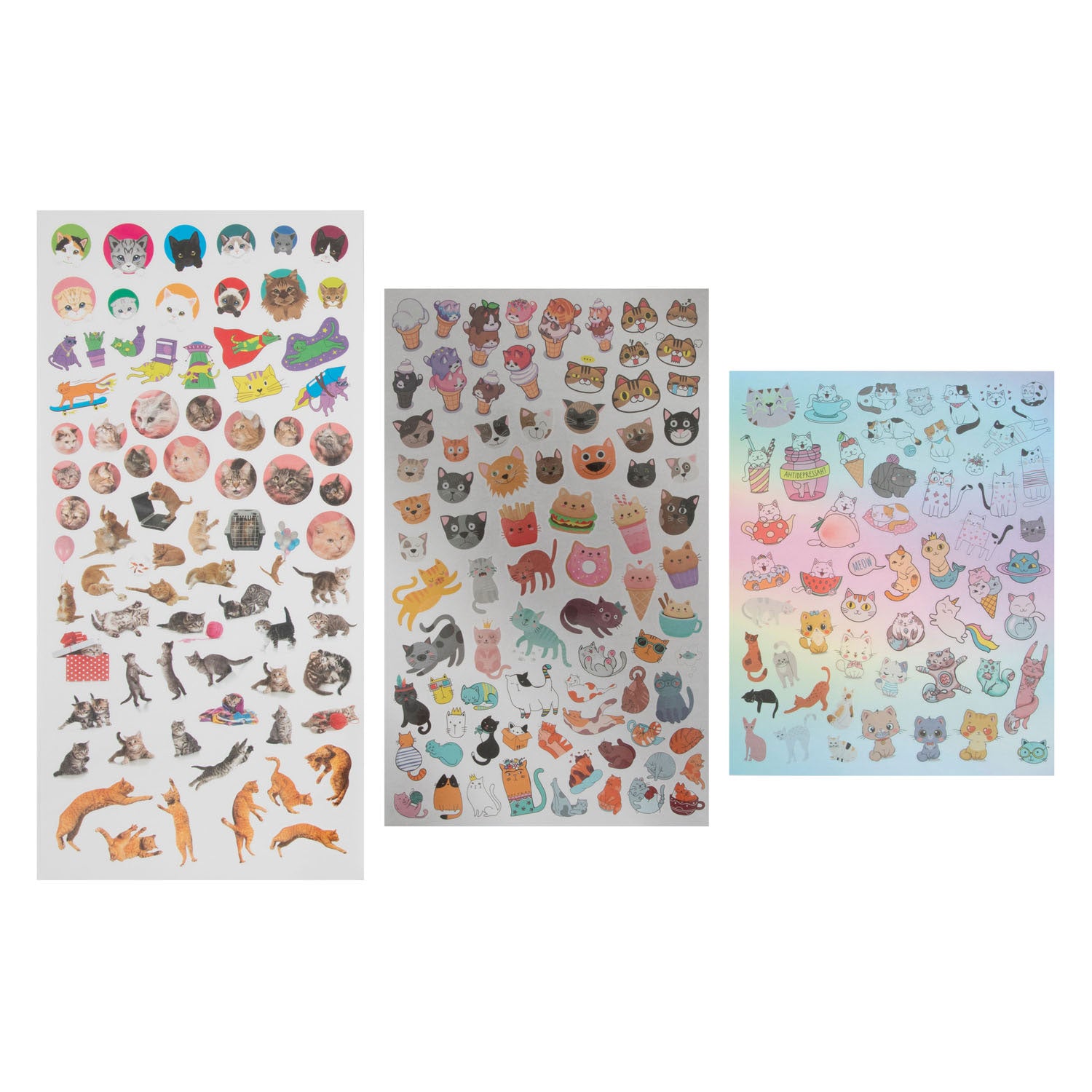 Creatieve knutselgroep stickerset katten, 100st.