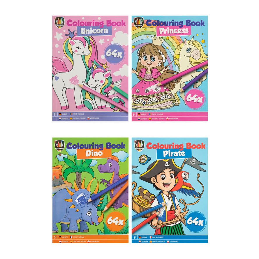 Creatieve knutselgroep uitdeelkleurboekjes, 12 stuks