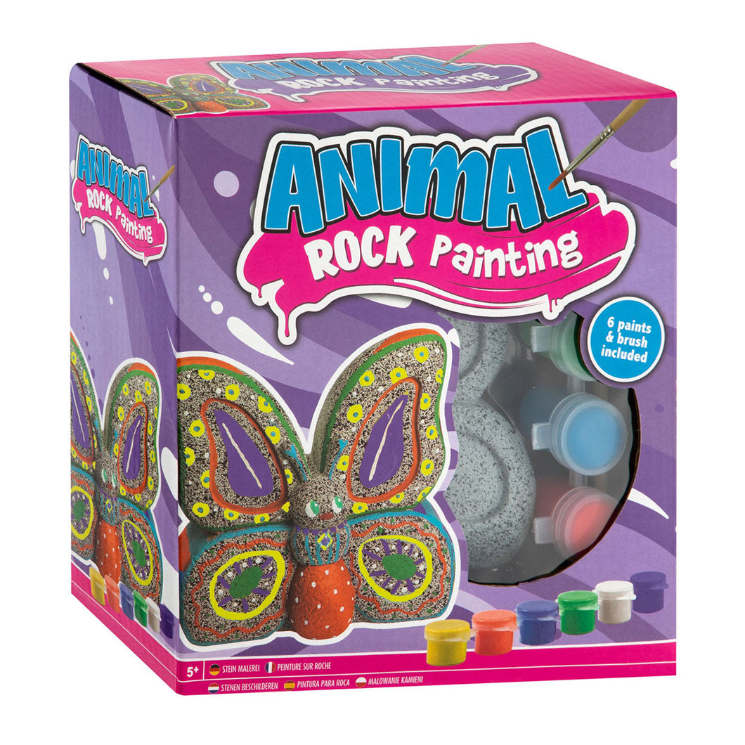 Creatieve hobbygroep stenen vlinder schilderen 8 delig 12 cm