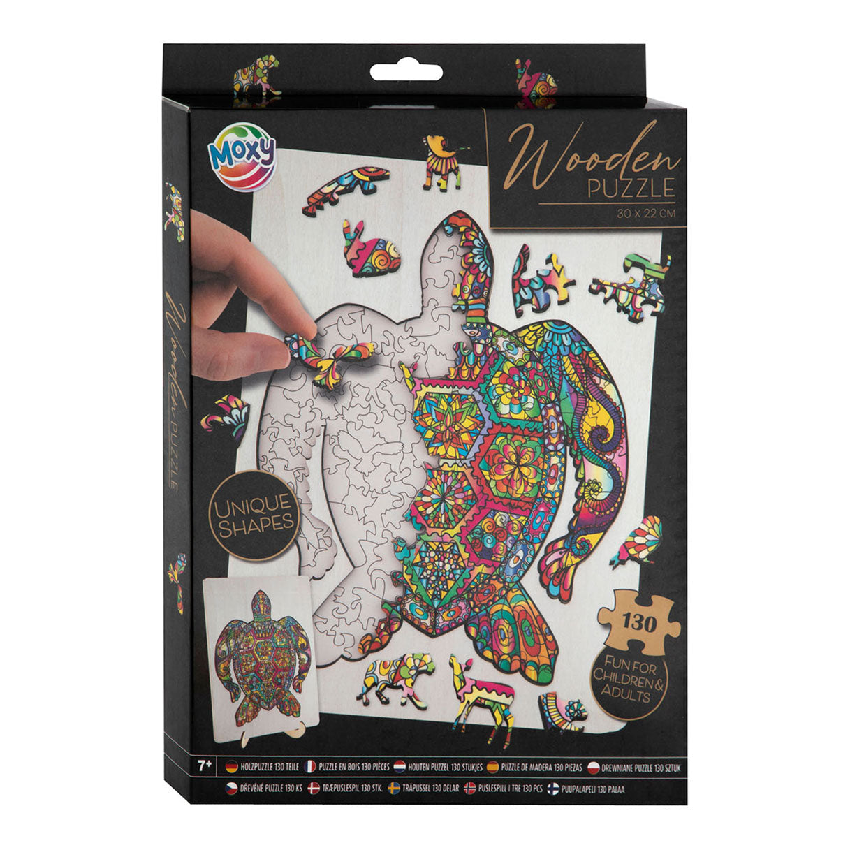 Creatieve knutselgroep houten legpuzzelschildpad, 130st.