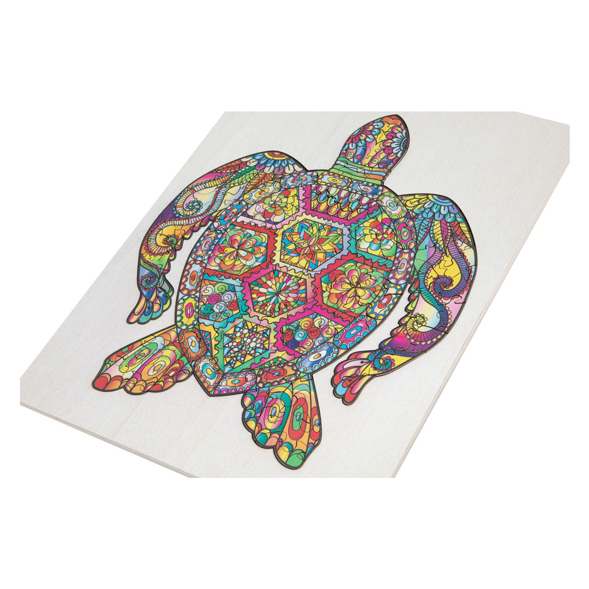 Creatieve knutselgroep houten legpuzzelschildpad, 130st.