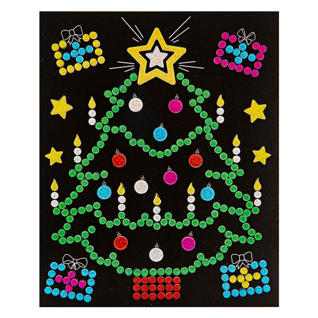 Creatieve ambachtelijke groep xmas holografische stippen stickerset