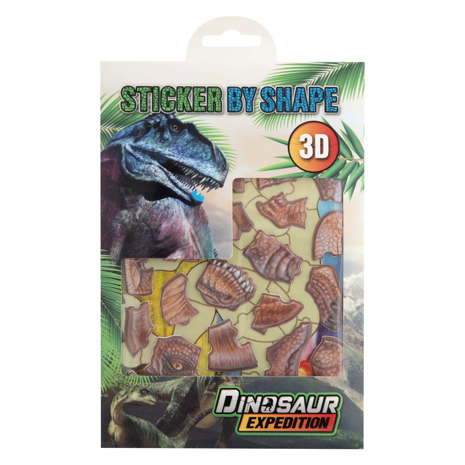 Creatieve ambachtsgroep dino stickers op vorm