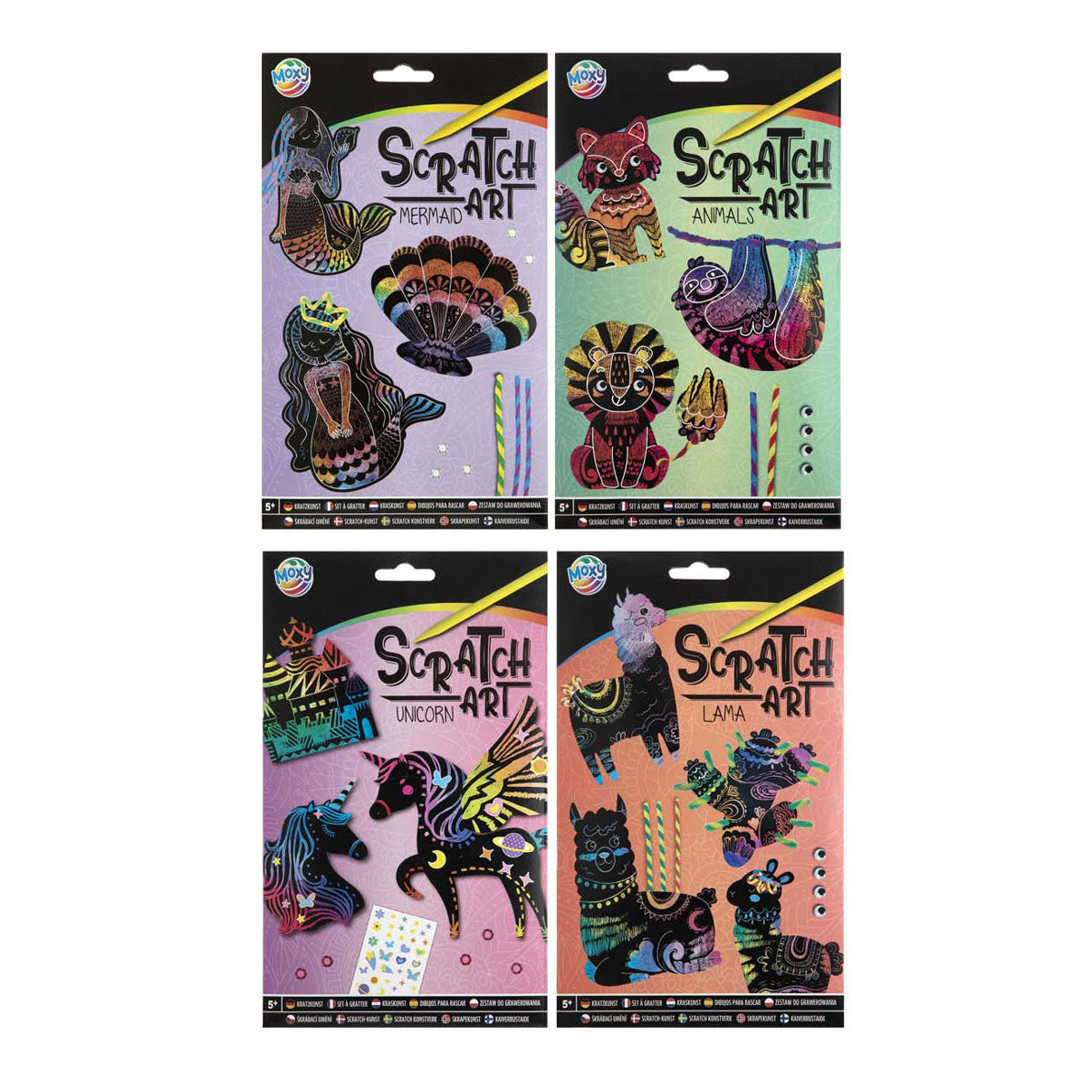 Creatieve ambachtsgroep maak je eigen scratch kunst