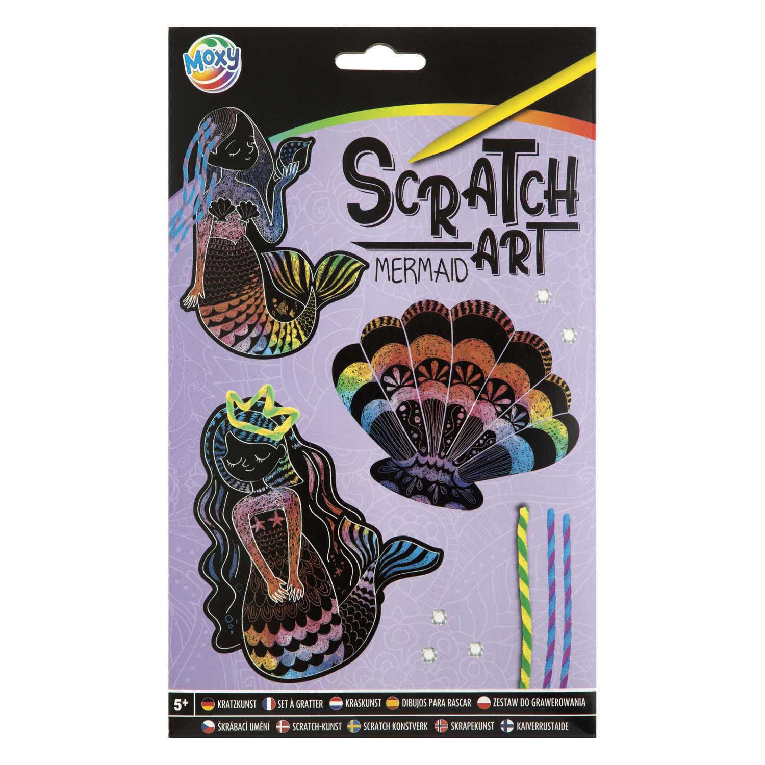 Creatieve ambachtsgroep maak je eigen scratch kunst