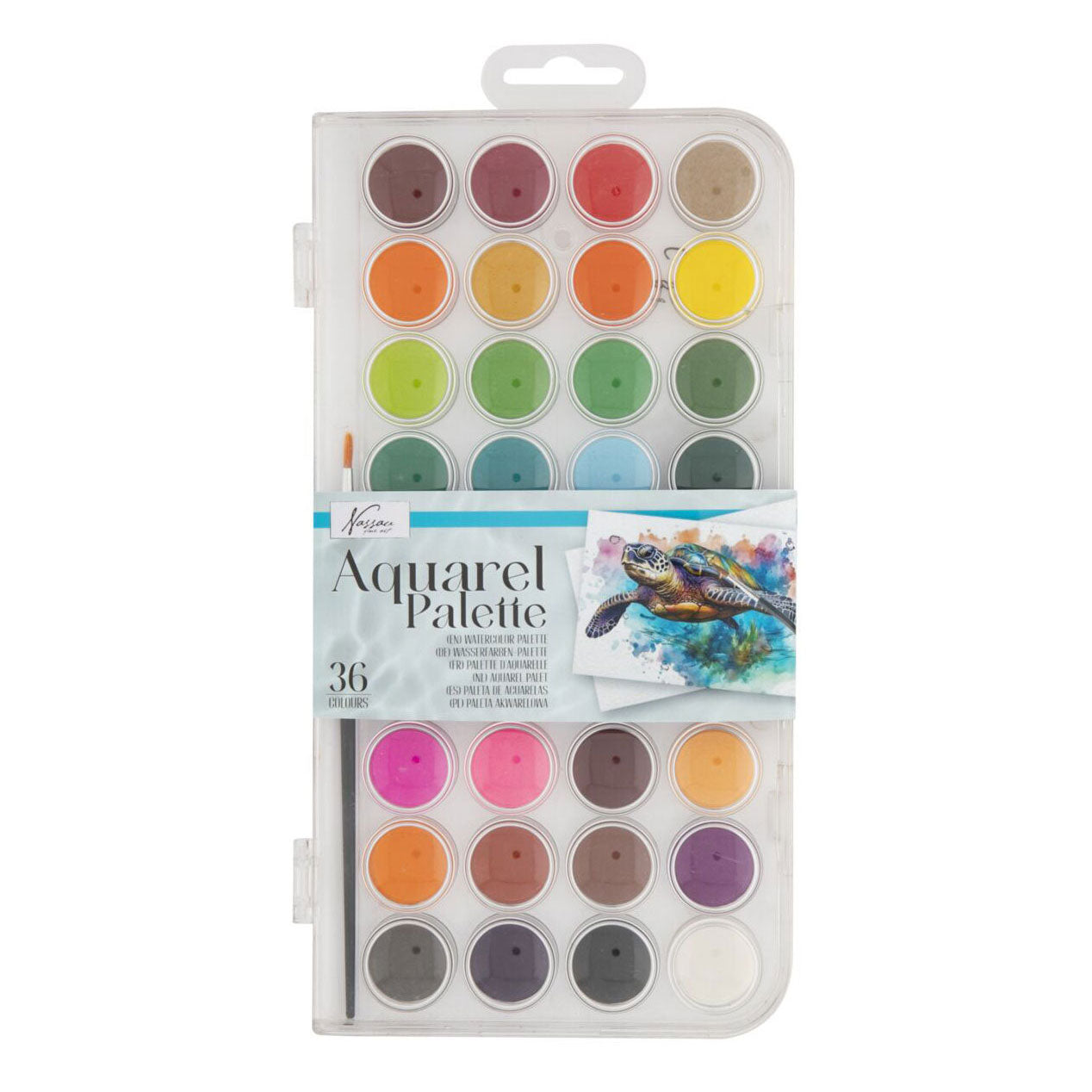 Creatieve hobbygroep kleurenpallet aquarel, 36 kleuren
