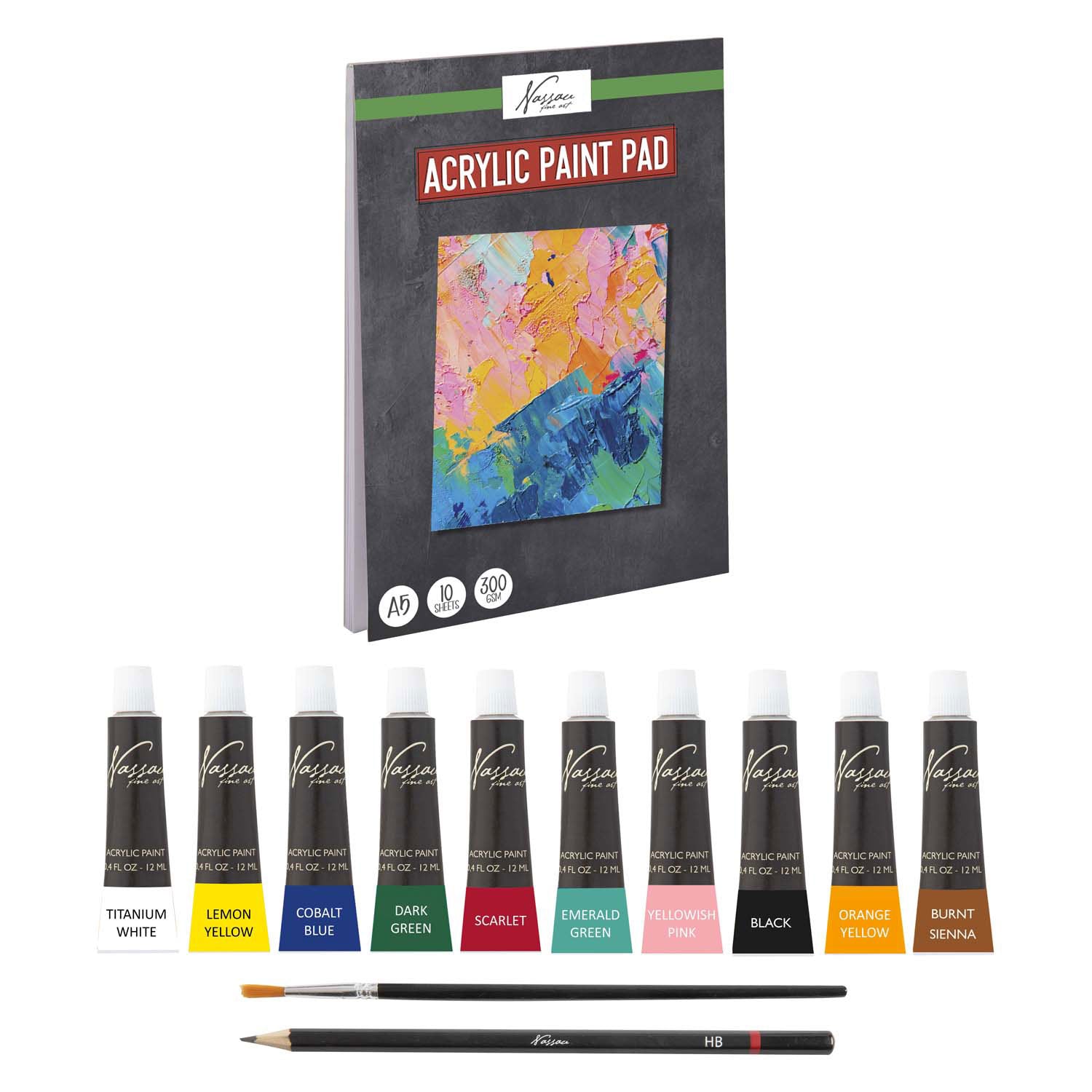 Creatieve knutselgroep acrylverf doos, 13dlg.