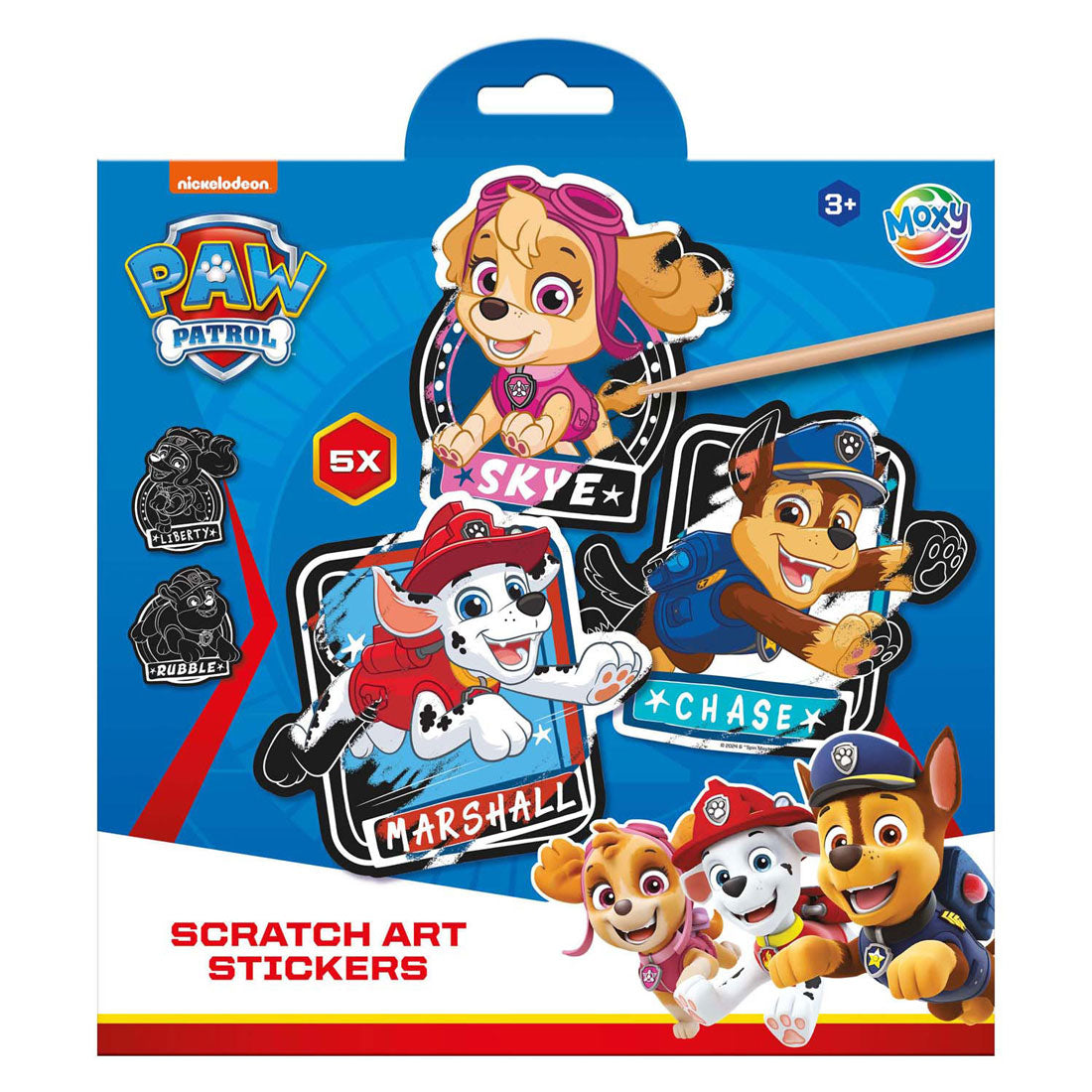Creatieve knutselgroep kraslot stickers - paw patrol, 6dlg.