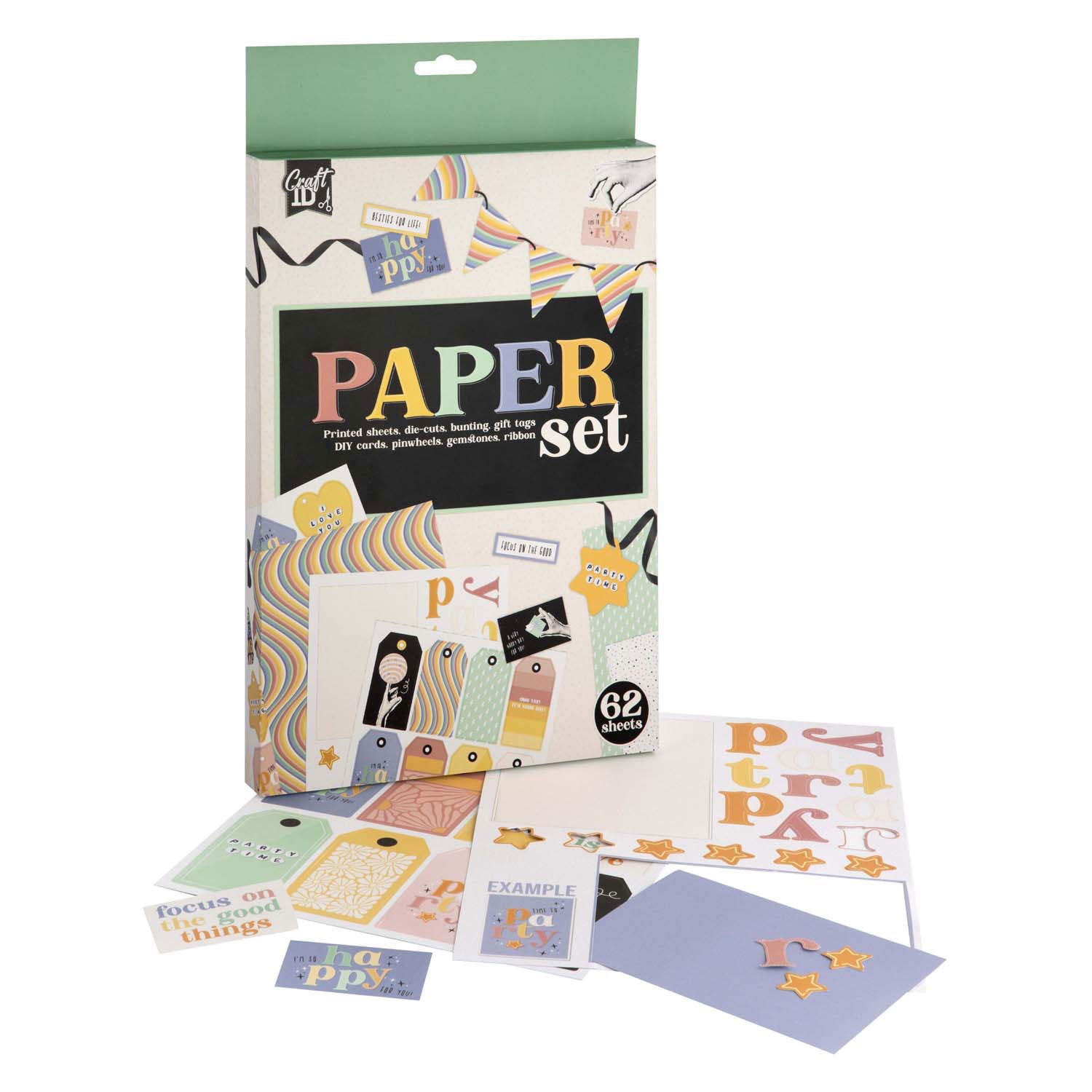 Creatieve knutselgroep knutselpapier met print gemend a4