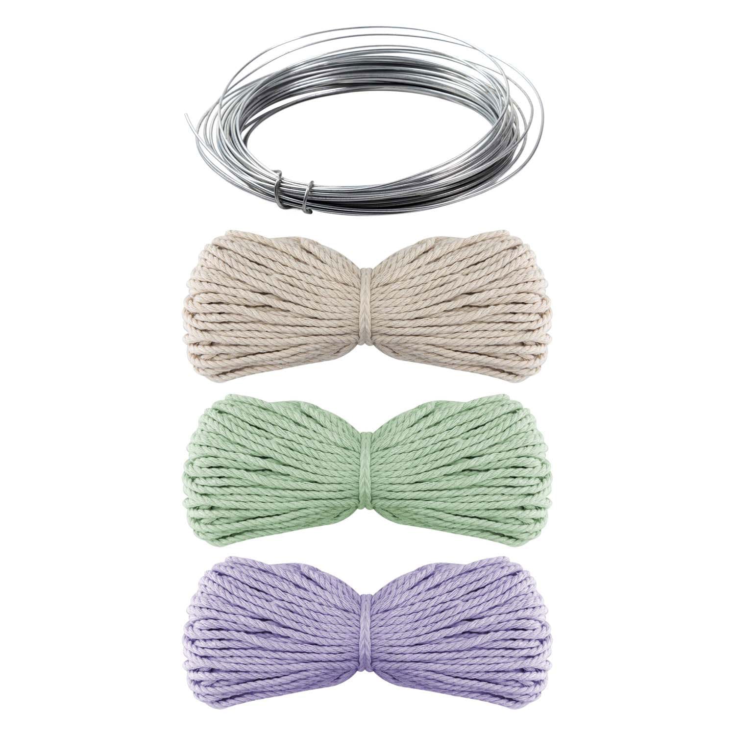 Creatieve ambachtsgroep macrame flessen decoreren met bloemen