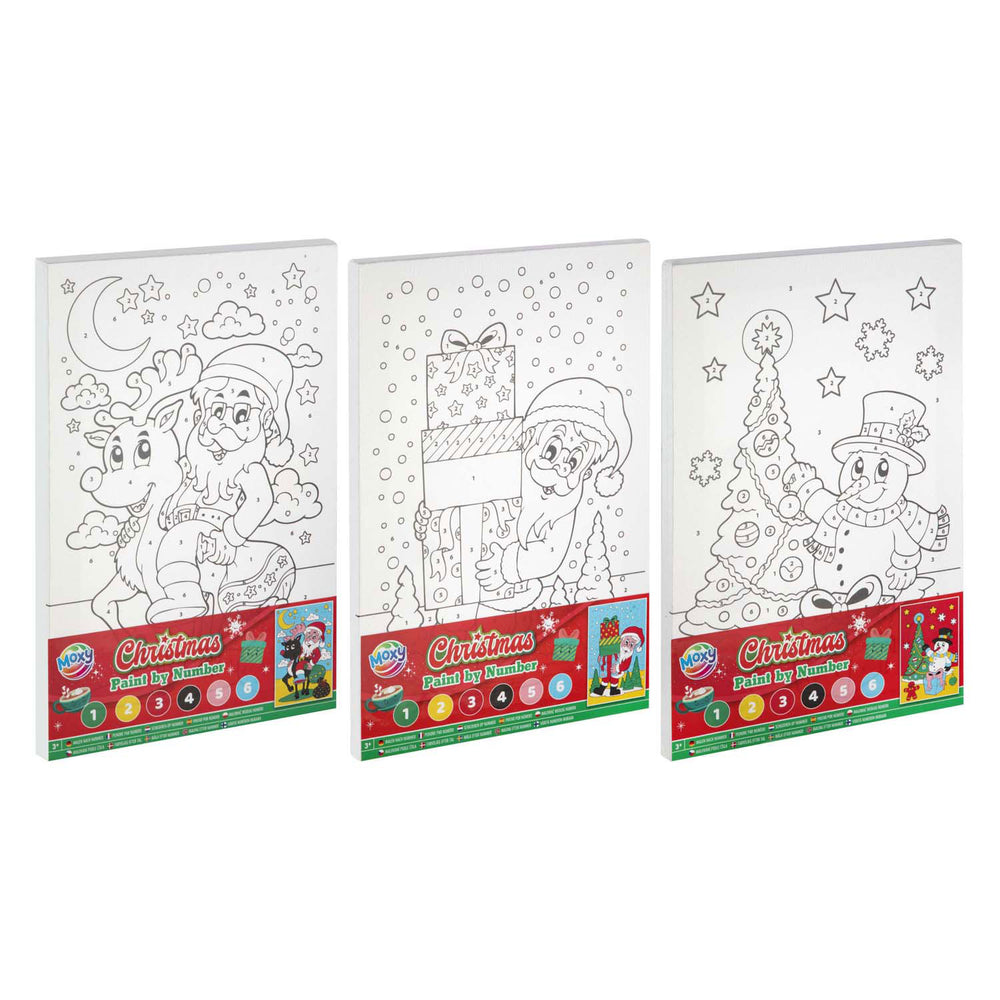 Creatieve ambachtelijke groep canvas schilderen op nummer kerstmis