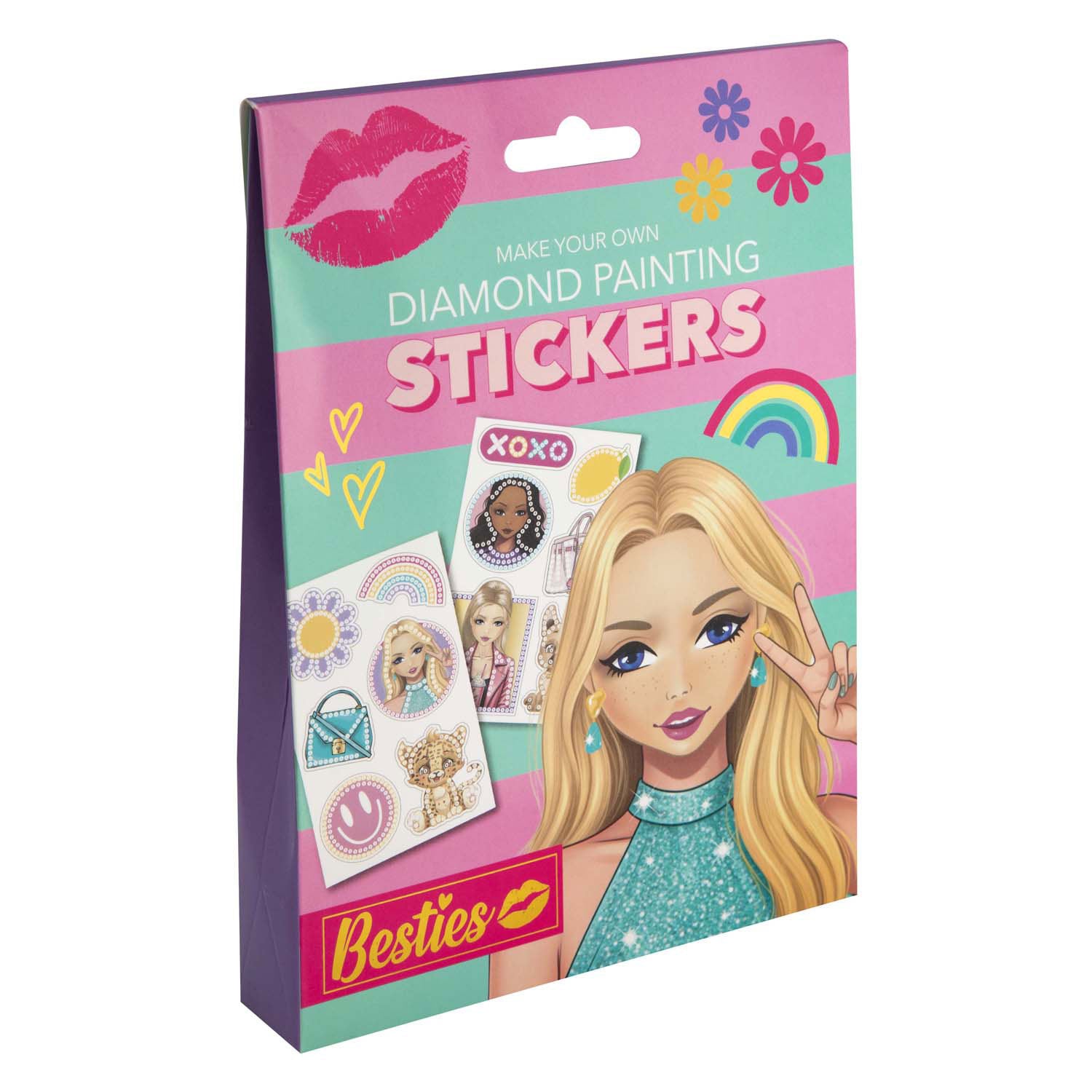 Creatieve knutselgroep diamant schilderij stickers, 12dlg.