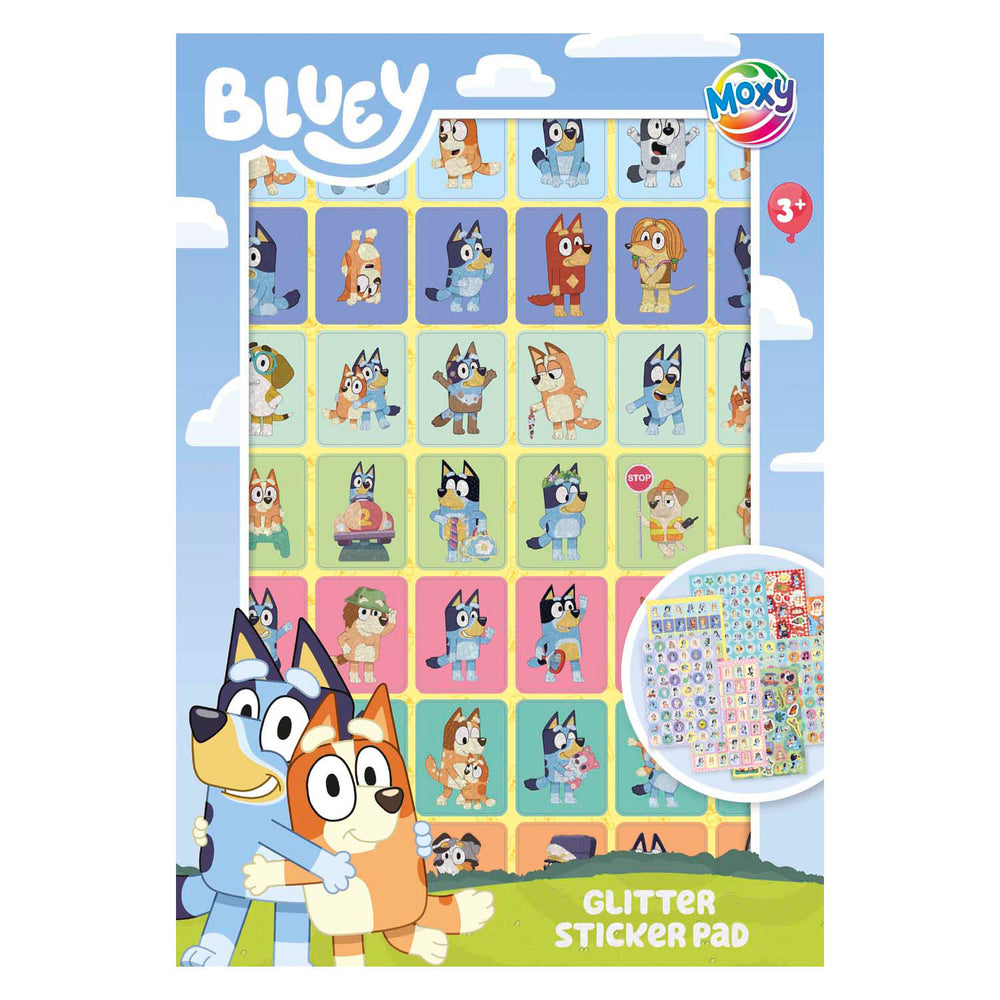 Moxy blueygabby glitter sticker boek a5, 8 vellen
